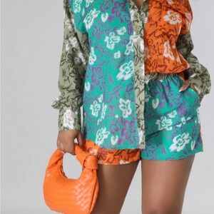 Tropical Floral Shirt and Shorts Set for that anytime statements
